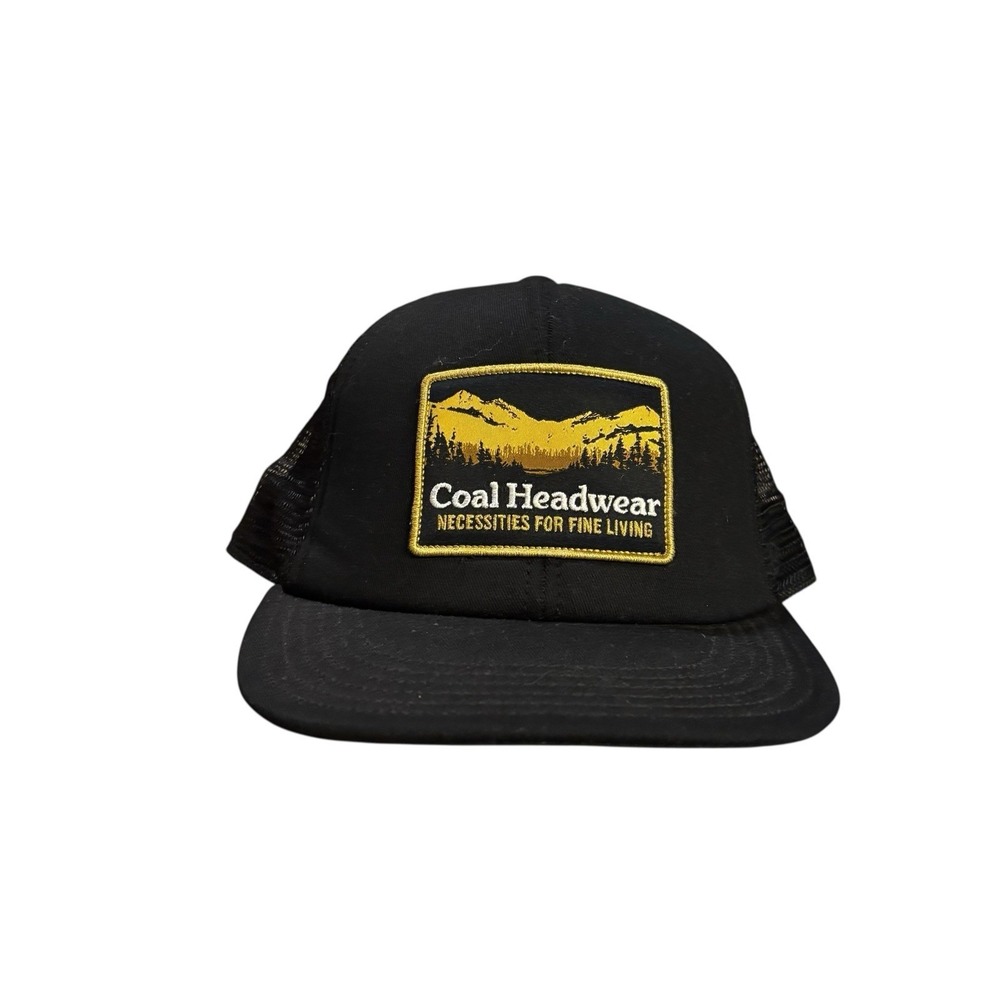 Coal The Hauler Trucker SnapBack Hat Black Yellow Casual‎ Summer Lightweight